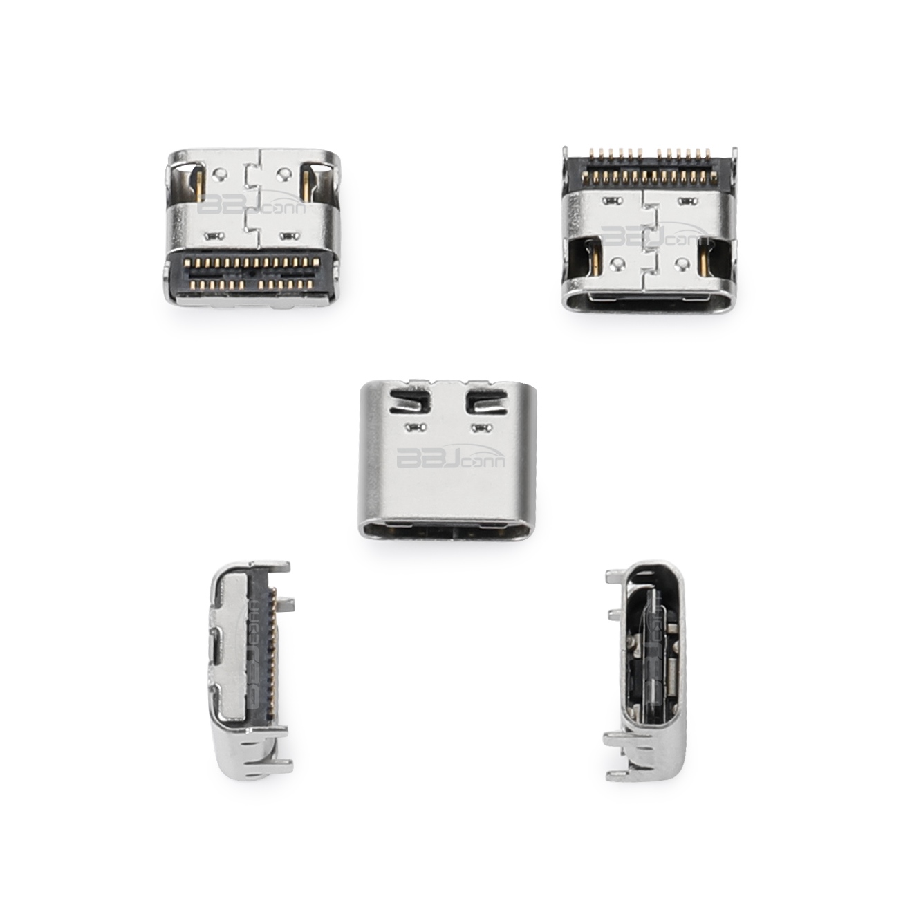 UC.01.52-1W-0024--TYPE-C 24P 母座 板上型 L=7.9 雙排SMT ML款(莫仕款)缺P(pán) 鍍金G-F CH=1.66
